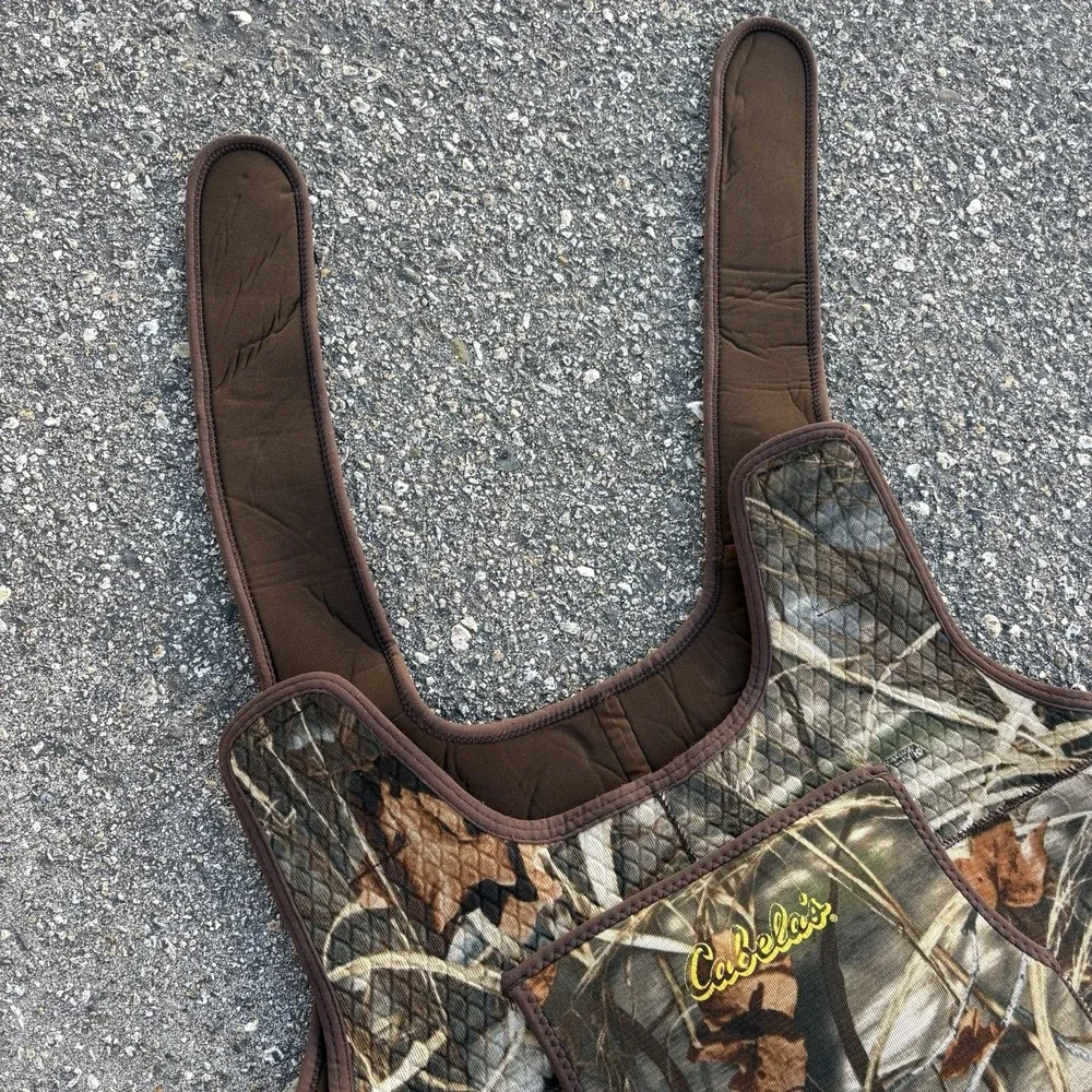 Vintage Cabela's Ultimate Neoprene Chest Waders Camo Mens Size 13R Max4 Hunting